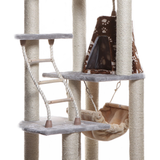 Real Wood Cat Climber Play House With Playhouse, Basket