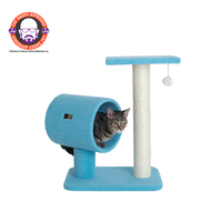 Armarkat Sky Blue 25" Cat Tree, Real Wood Scratcher for Cats