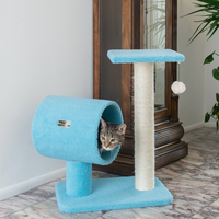 Armarkat Sky Blue 25" Cat Tree, Real Wood Scratcher for Cats