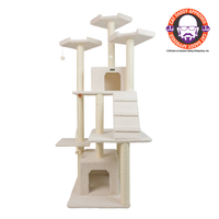 Real Wood B8201 Classic  Ivory Cat Tree Multi Levels W Ramp