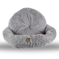 Armarkat Extra Large, Fluffy Gray Round Cat Bed - C71NHS