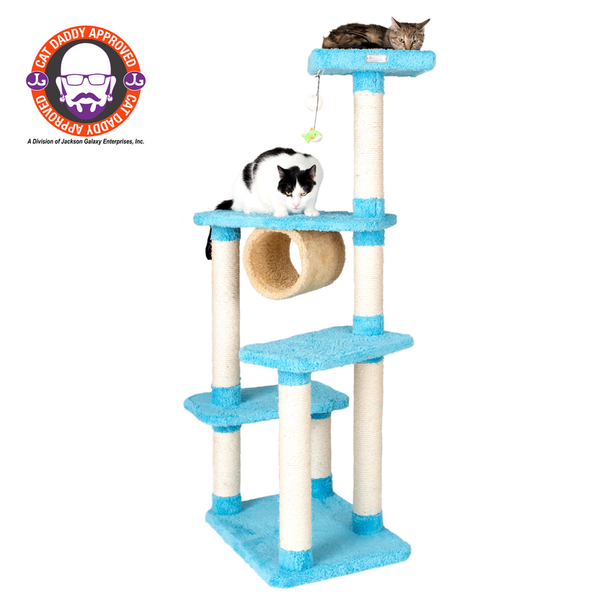 Armarkat Cat Climber, Real Wood Cat Junggle Tree Skyblue